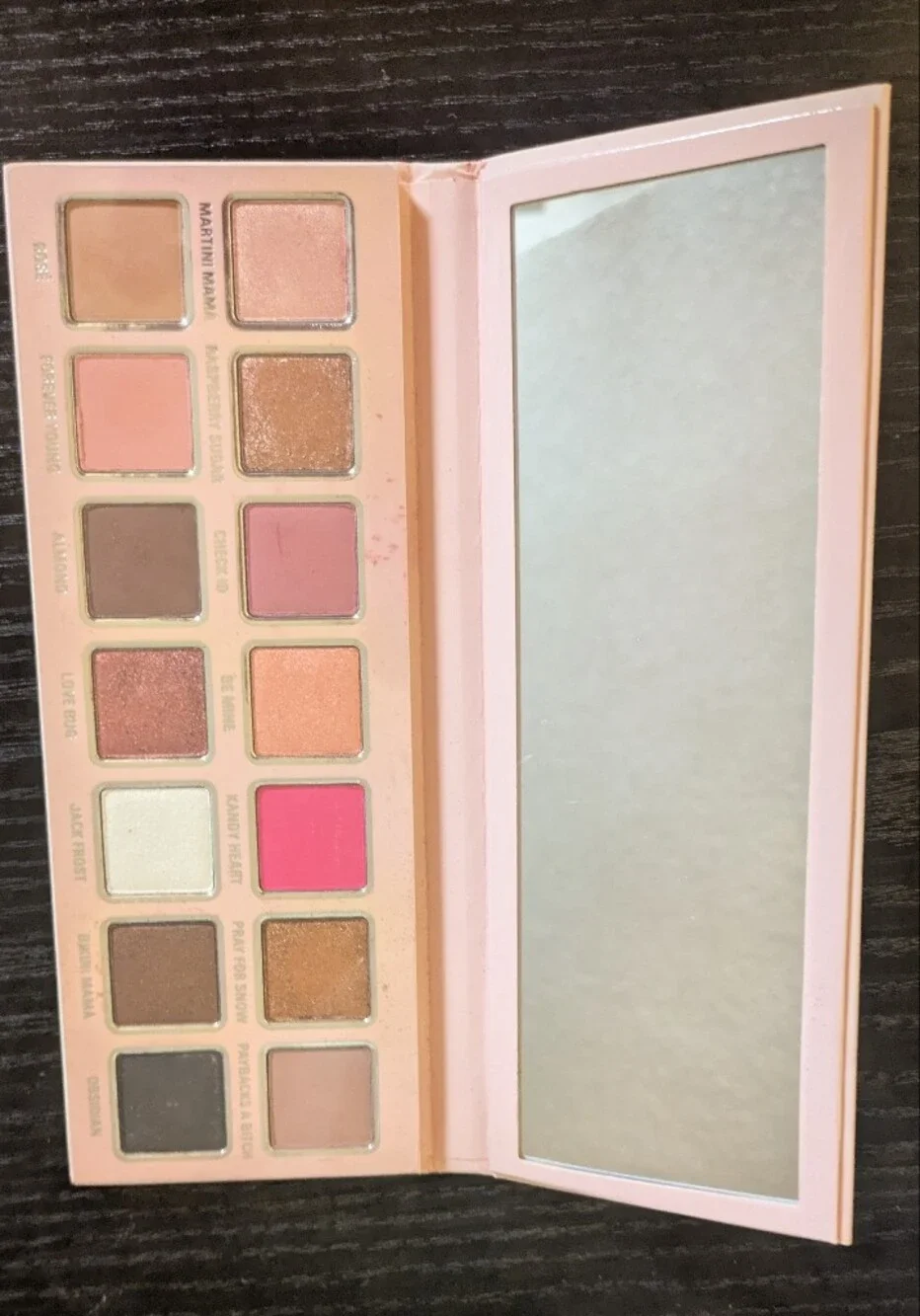 Kylie Jenner Cosmetics Pink Holiday Eye Shadow Palette No Box Slight Damage